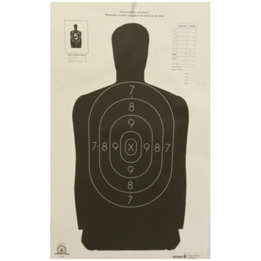 Official Police Silhouette B29 Black Target – Box of 500 – The Target Shop