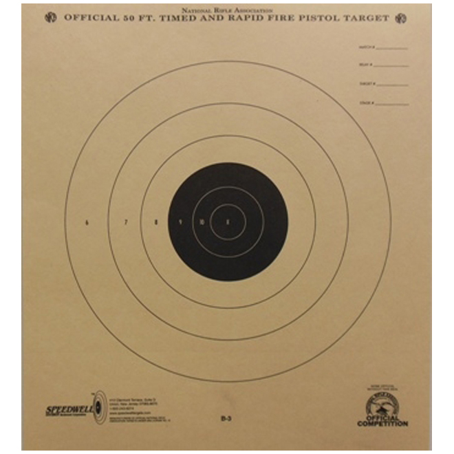 NRA Official Pistol Target B 3 The Target Shop
